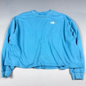 The North Face Lightweight Cropped Crewneck Sweatshirt Aqua Blue Women’s  XXL